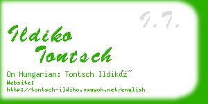 ildiko tontsch business card